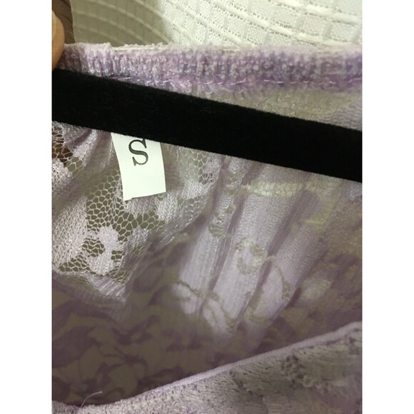 Victorian Stretch Lace Maxi Dress Sz Small Cottage Cove Lavender D2 - Picture 6 of 7